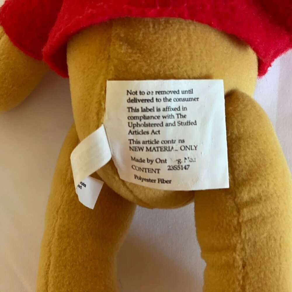 DISNEY WINNIE THE POOH Plush Stuffed Animal Moveable Arms & Legs - Picture 5 of 6